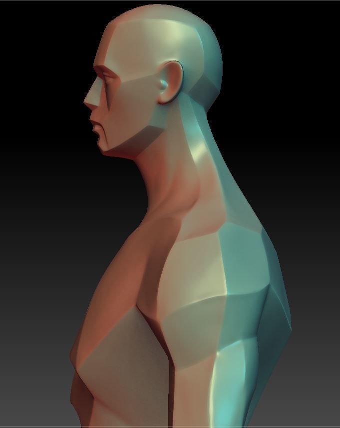 Isolated man 3D print model_4