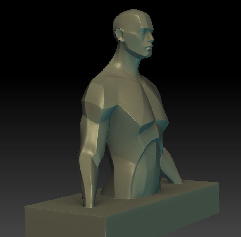 Isolated man 3D print model_14