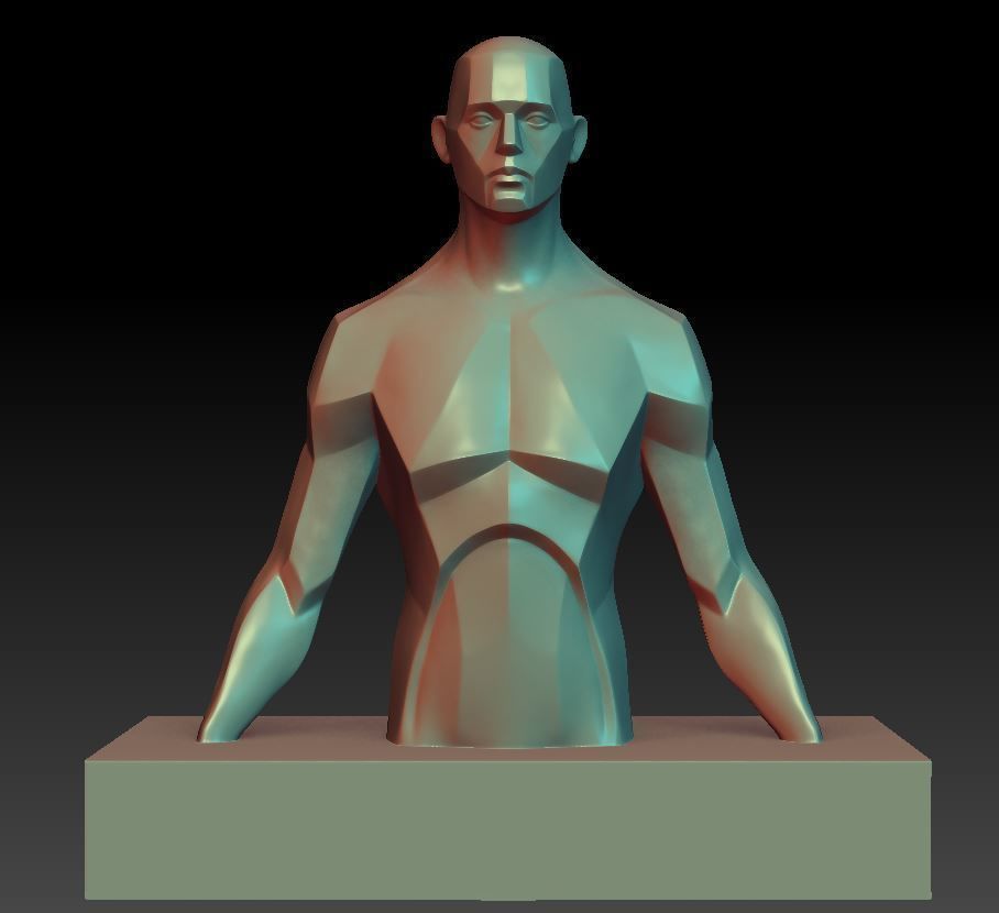 Isolated man 3D print model_2