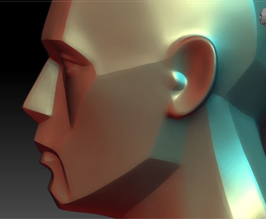 Isolated man 3D print model_8