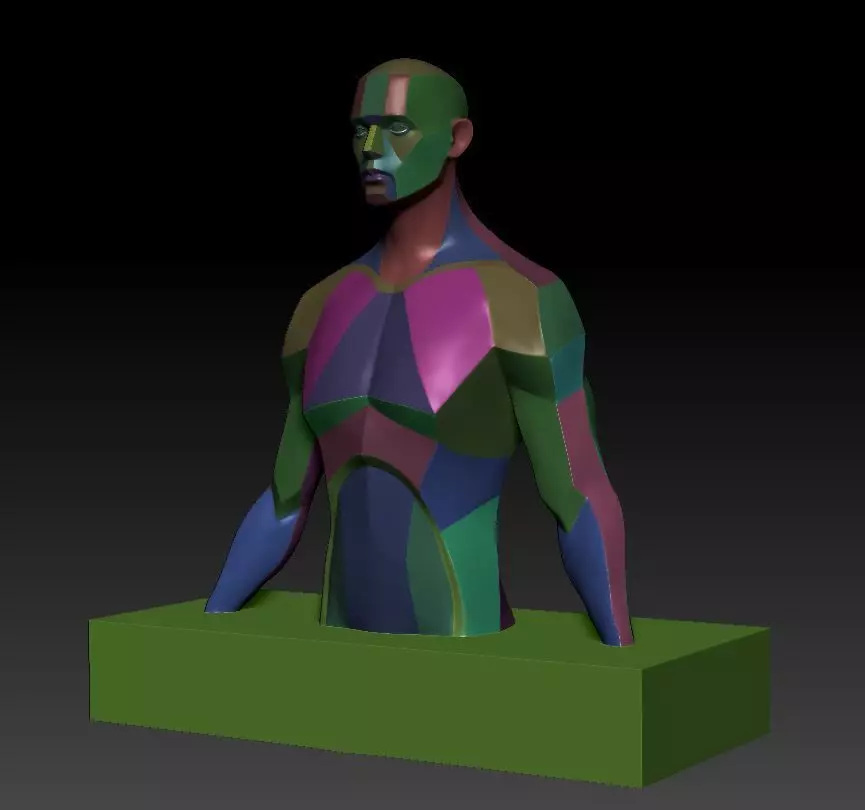 Isolated man 3D print model_0