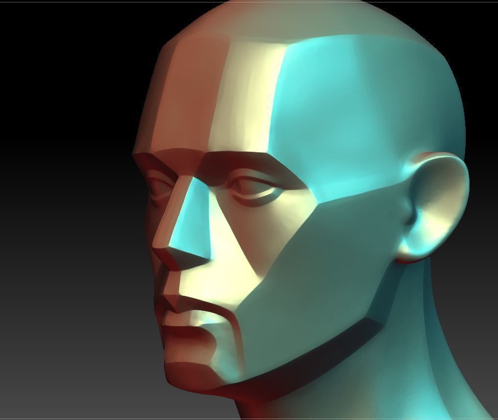 Isolated man 3D print model_3