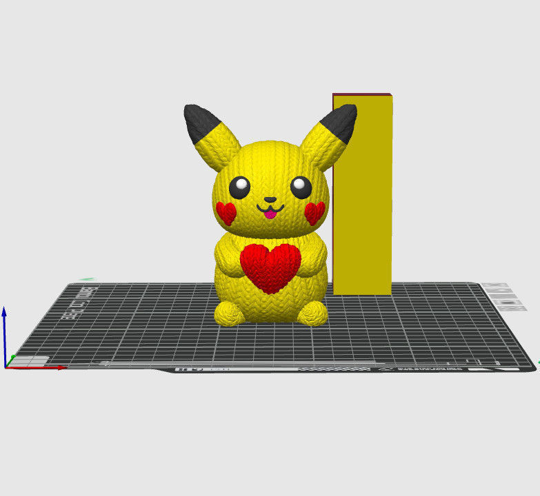 PIKACHU VALENTINE CROCHET KNITTED - PARTS - 3MF 3D print model_2