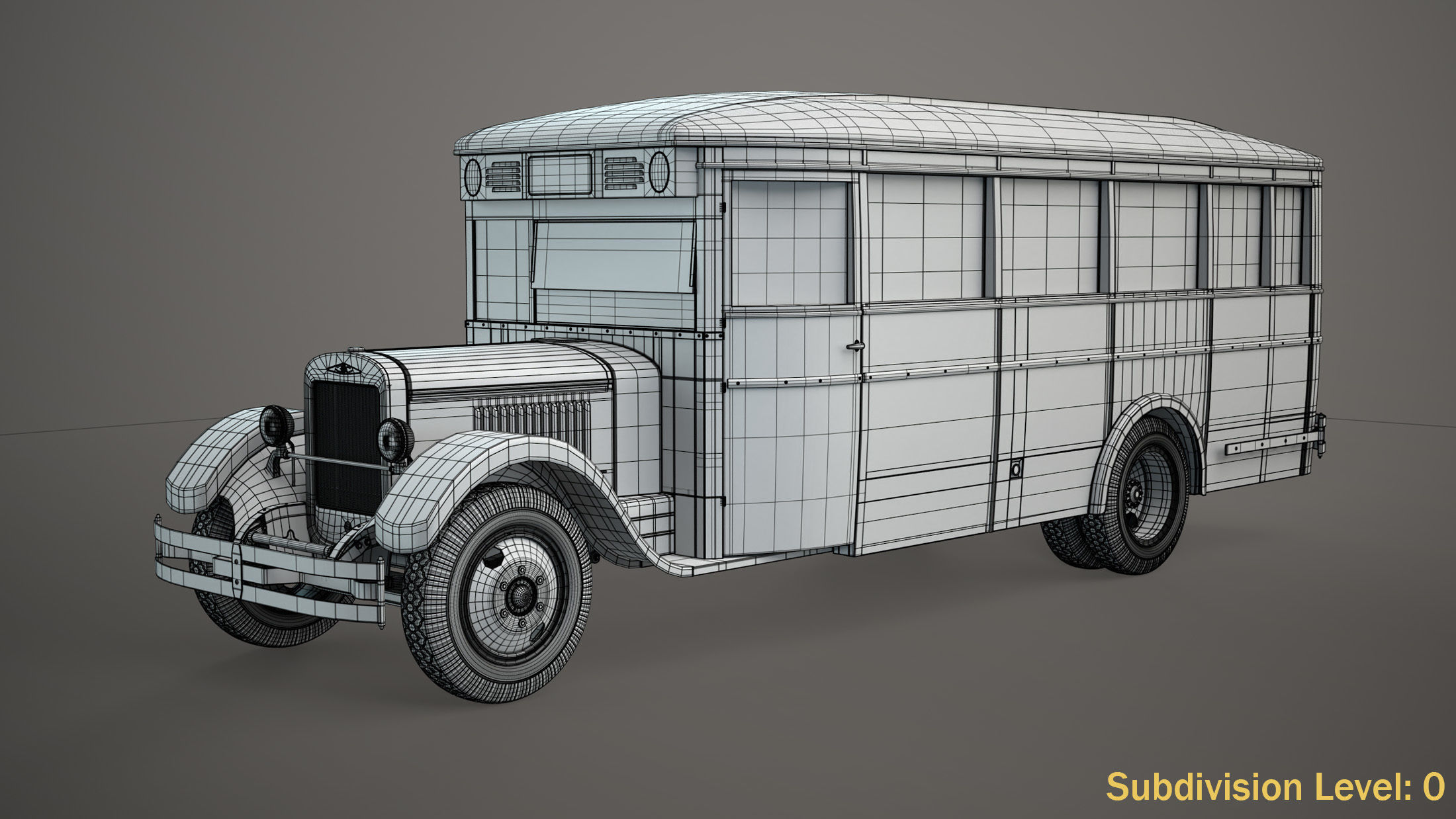 ZIS-8 Bus High-Poly 3D model_7