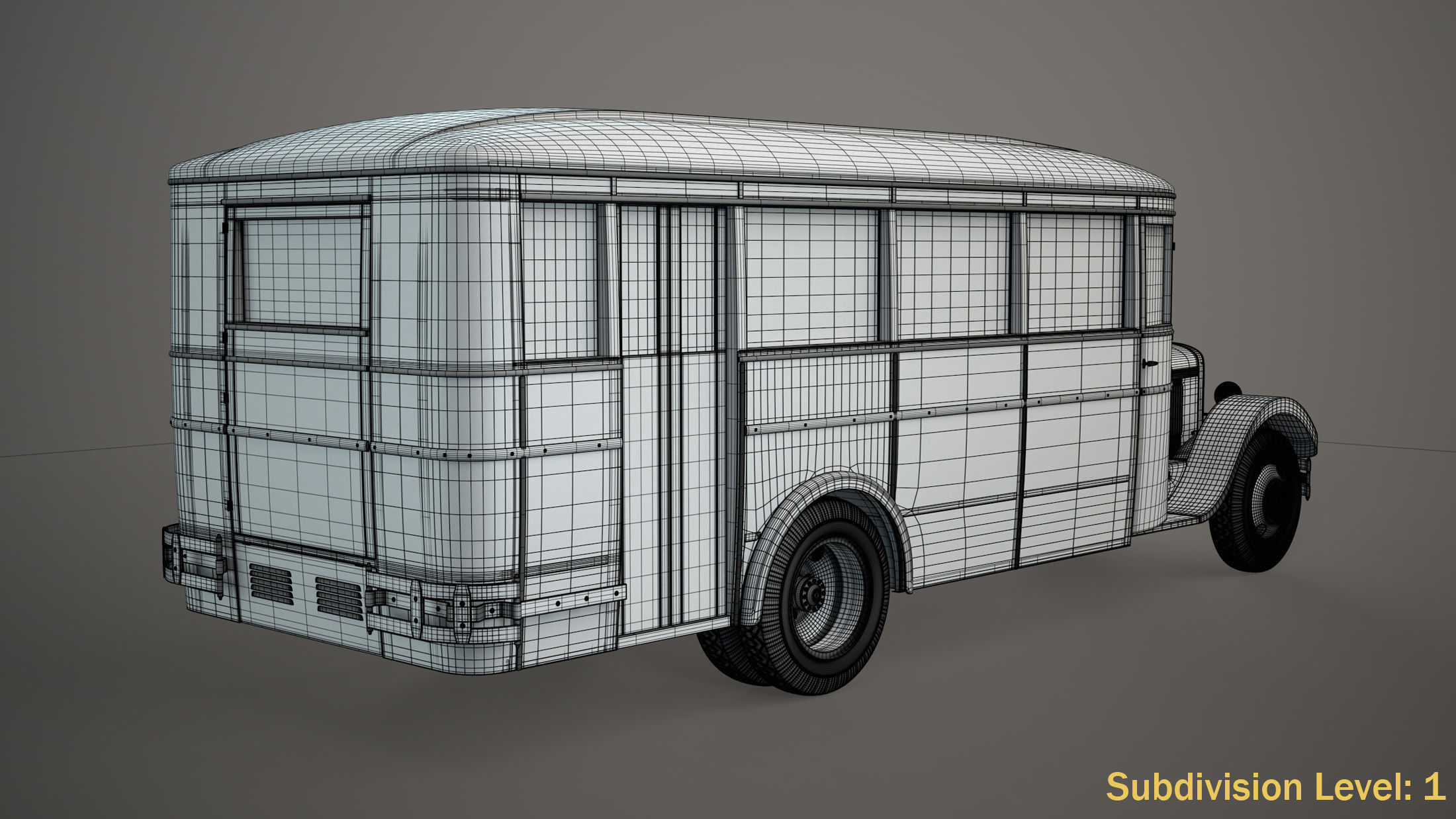 ZIS-8 Bus High-Poly 3D model_10