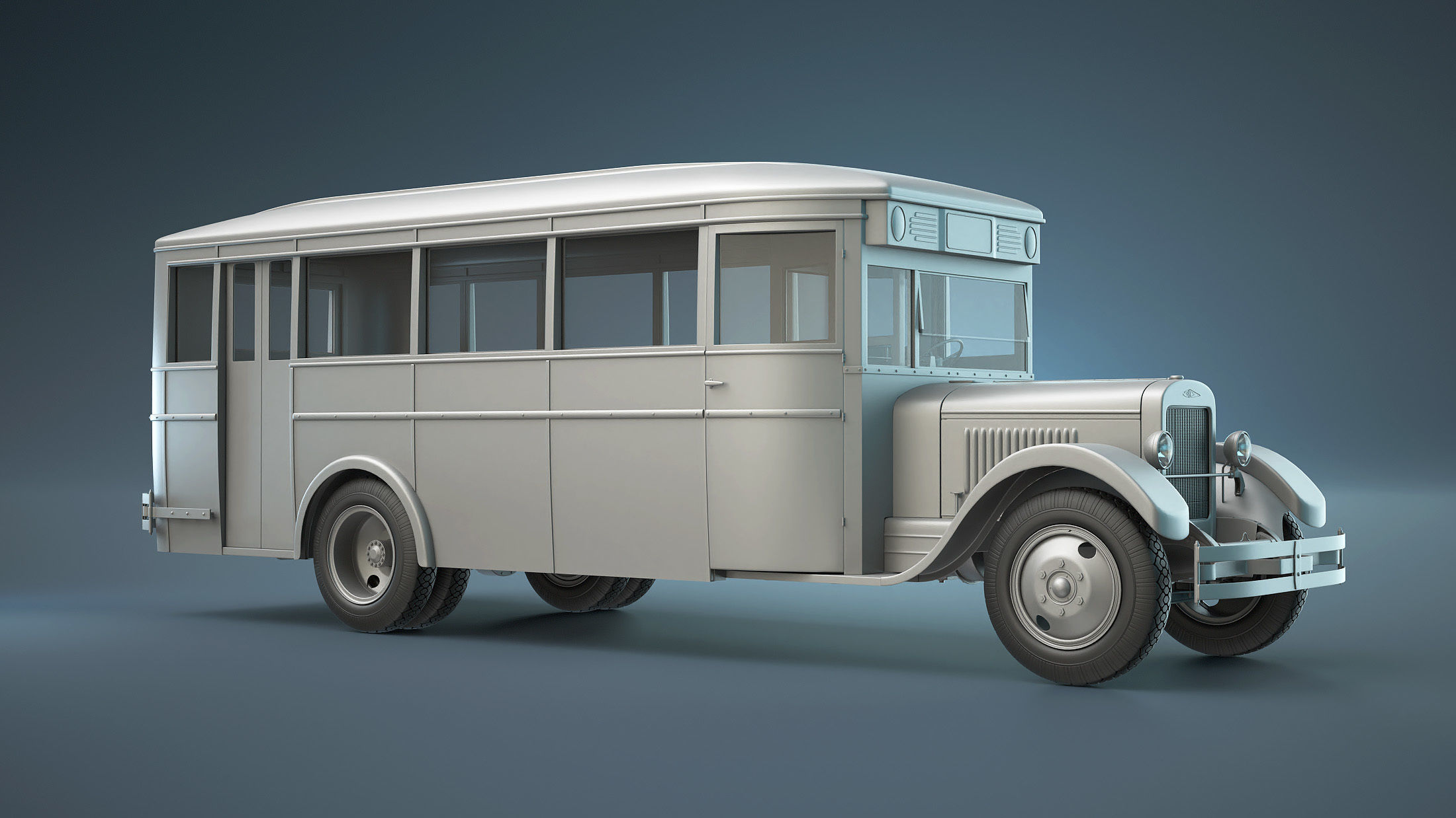 ZIS-8 Bus High-Poly 3D model_5