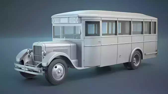 ZIS-8 Bus High-Poly