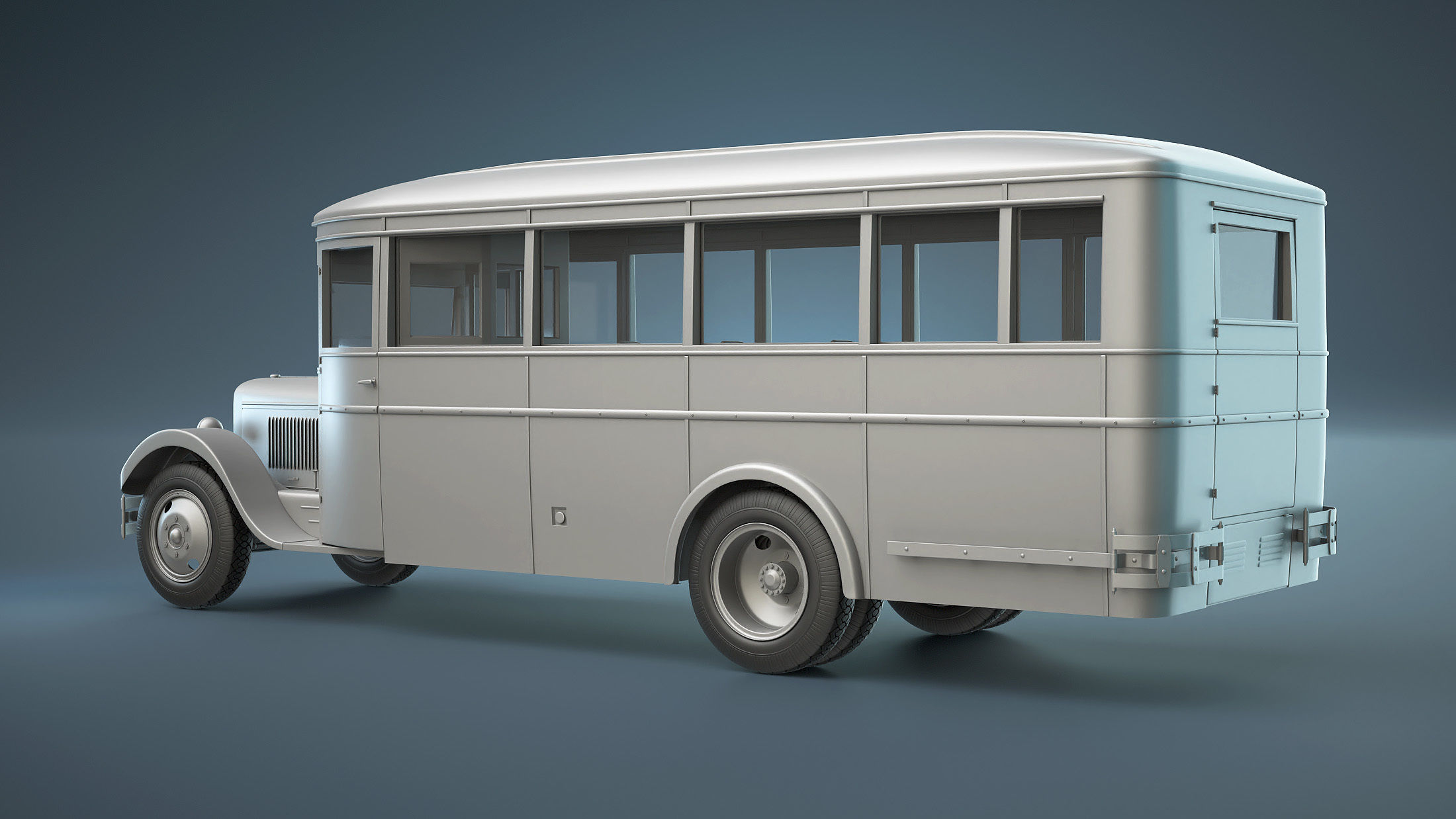 ZIS-8 Bus High-Poly 3D model_2