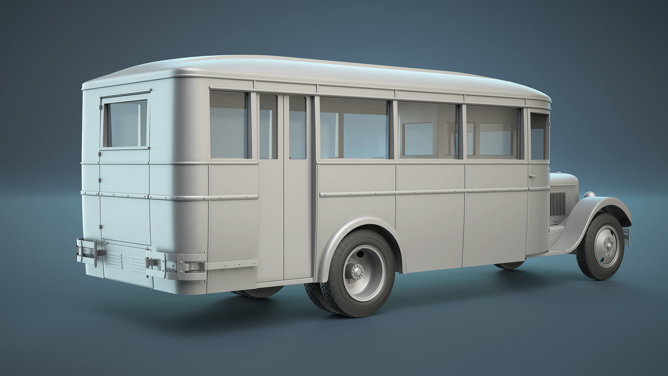 ZIS-8 Bus High-Poly 3D model_3
