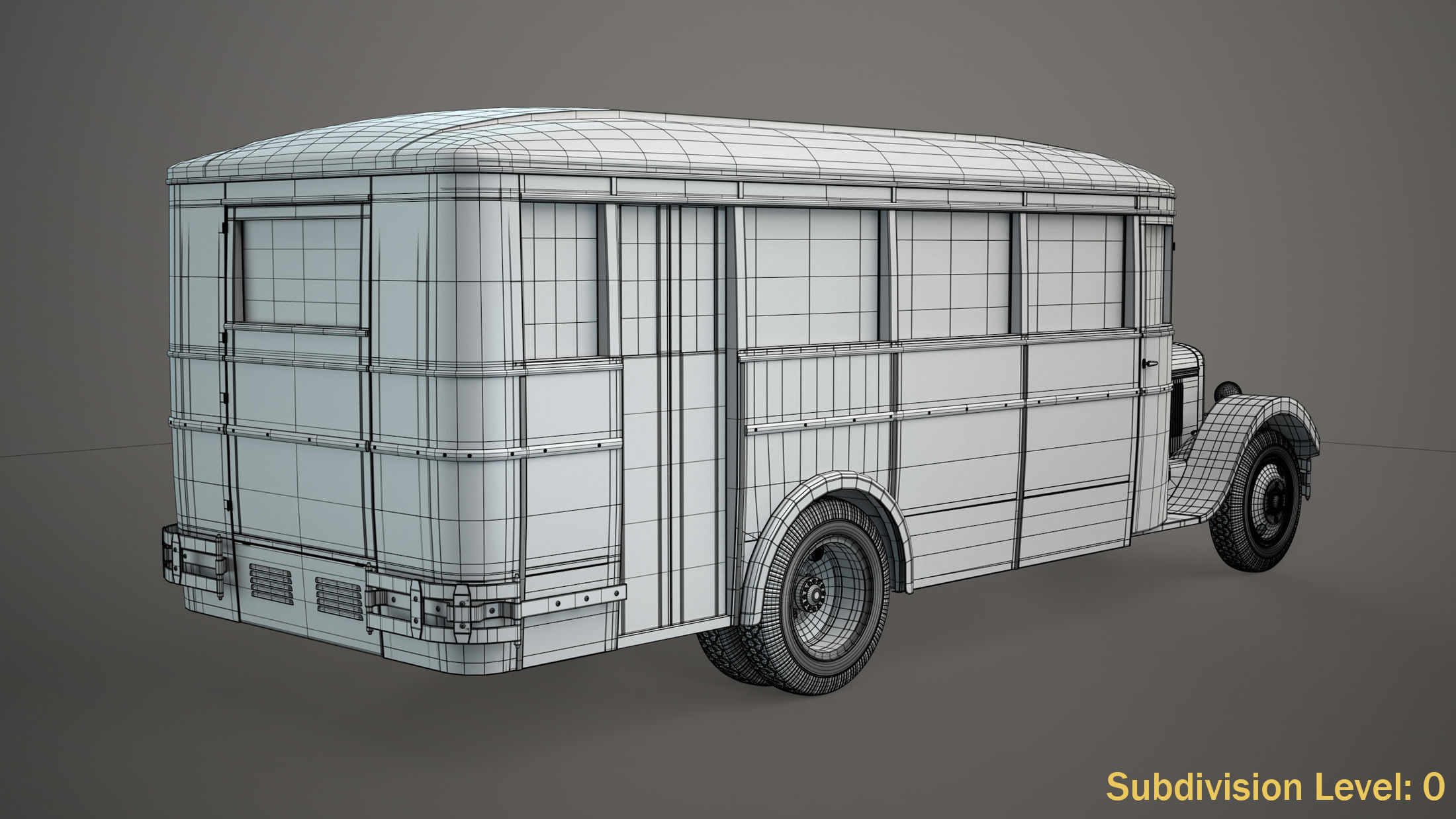 ZIS-8 Bus High-Poly 3D model_9