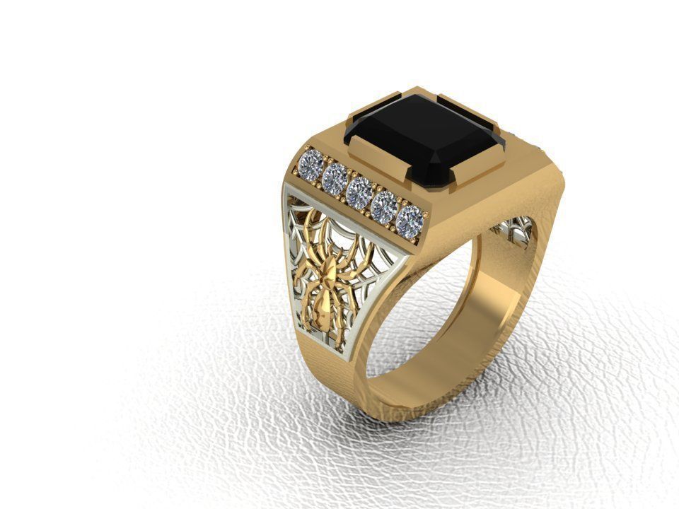 Ring men 8 spider 3D print model_16