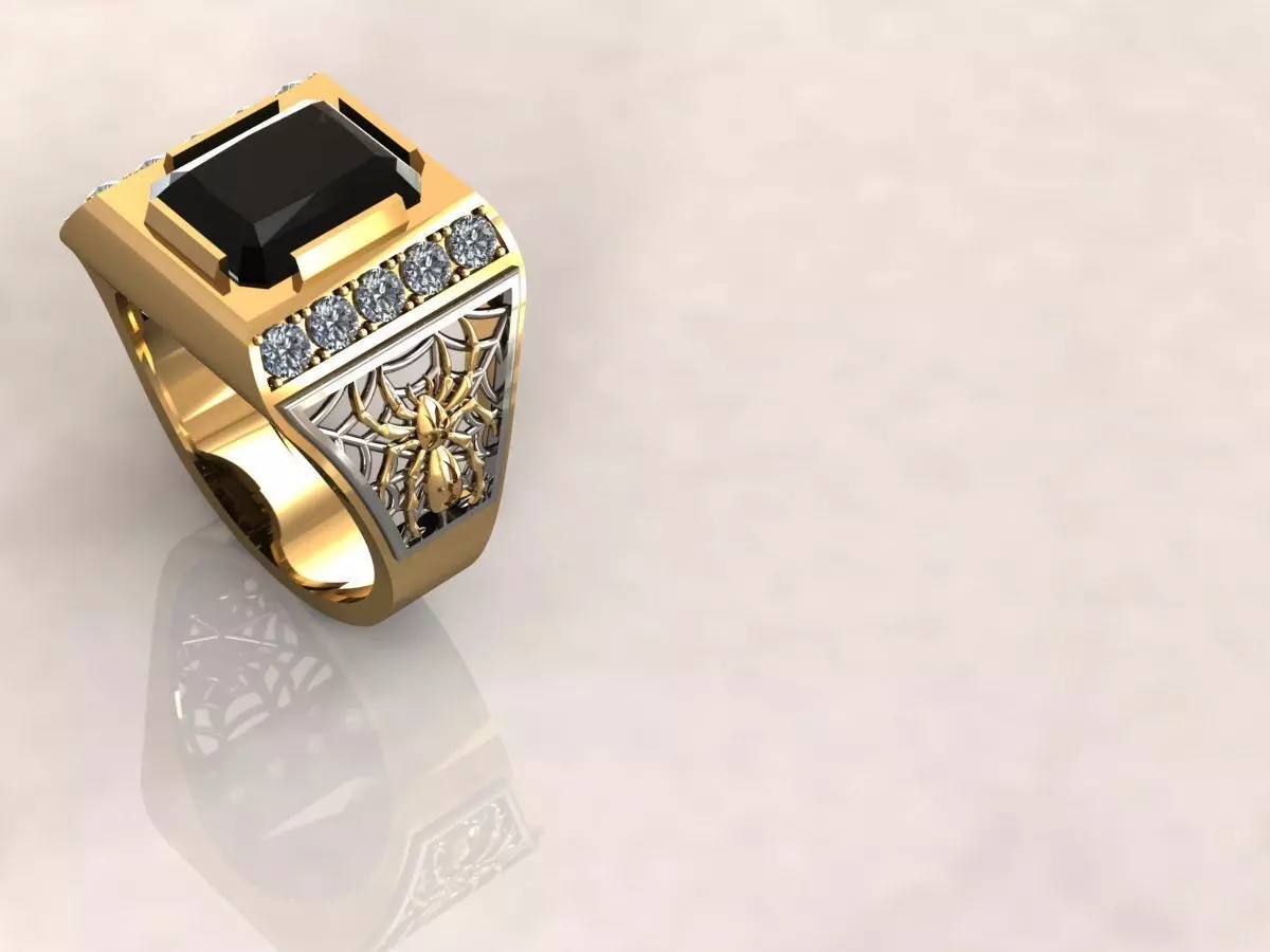 Ring men 8 spider 3D print model_0