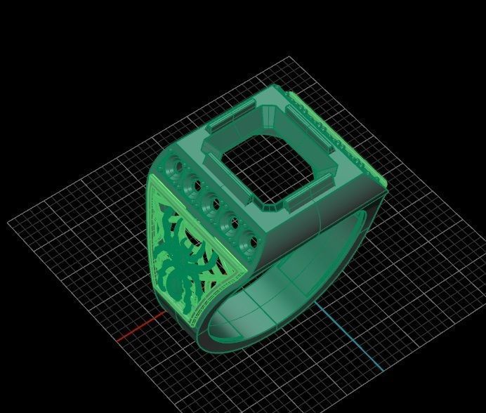 Ring men 8 spider 3D print model_5