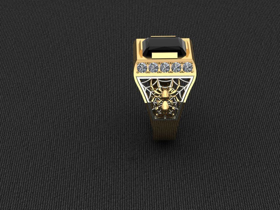 Ring men 8 spider 3D print model_19