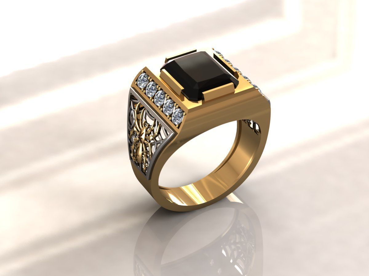 Ring men 8 spider 3D print model_2