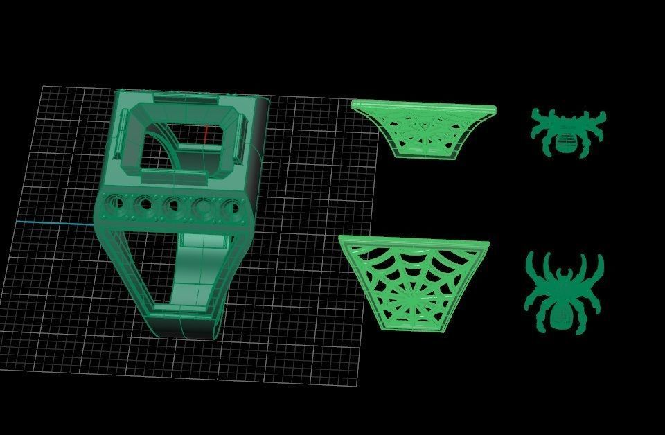 Ring men 8 spider 3D print model_10