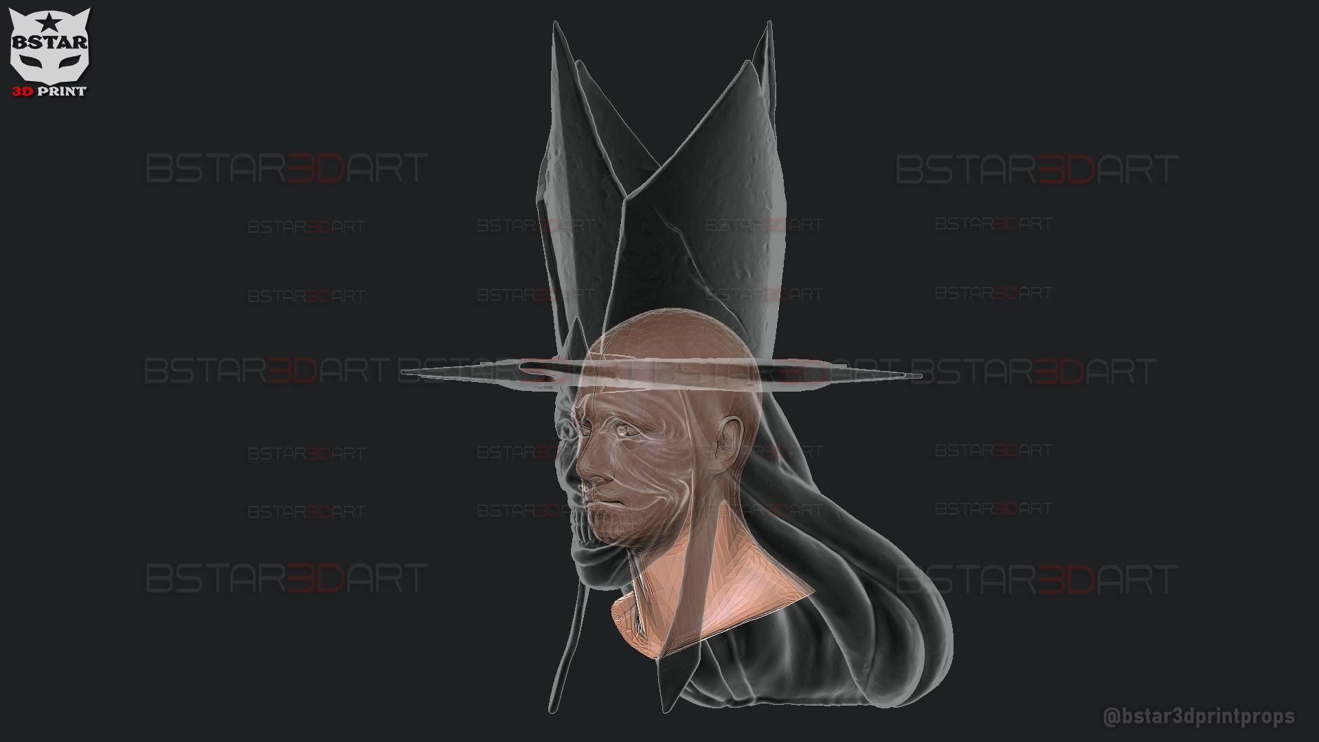 Statue Of God Helmet- Solo Leveling Cosplay 3D print model_22