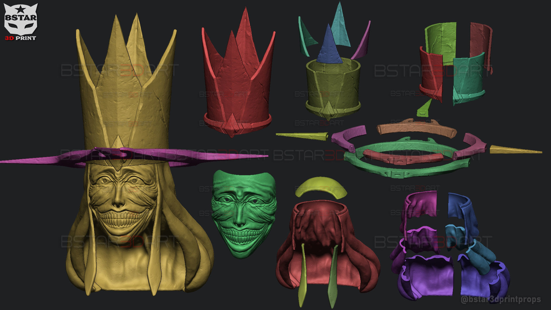 Statue Of God Helmet- Solo Leveling Cosplay 3D print model_23