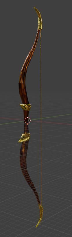 ancient indian bow 3D model_1