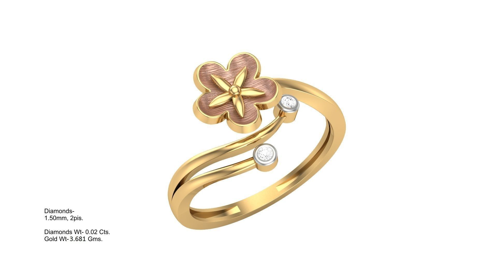 Flower Light Wt Ring 3dm stl obj mtl gltf glb render details 3D print model_1