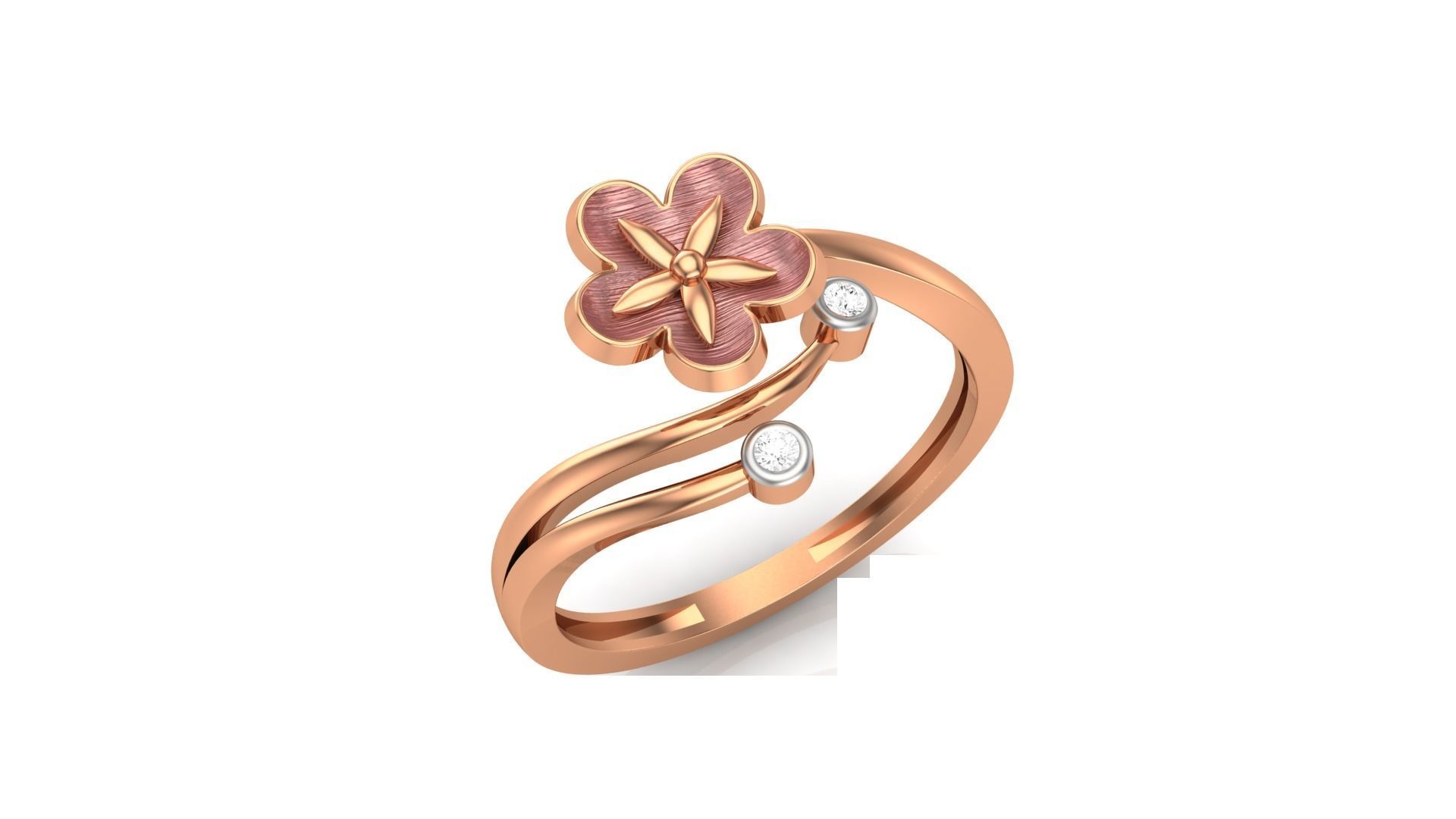 Flower Light Wt Ring 3dm stl obj mtl gltf glb render details 3D print model_5