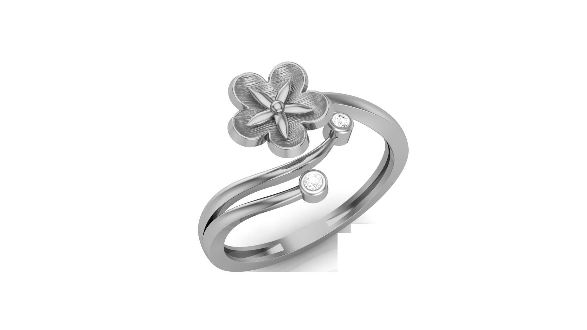 Flower Light Wt Ring 3dm stl obj mtl gltf glb render details 3D print model_7