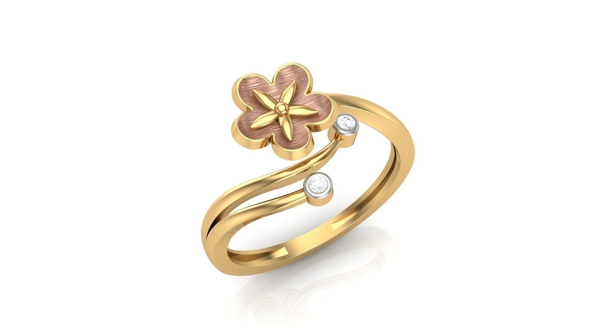 Flower Light Wt Ring 3dm stl obj mtl gltf glb render details 3D print model_2