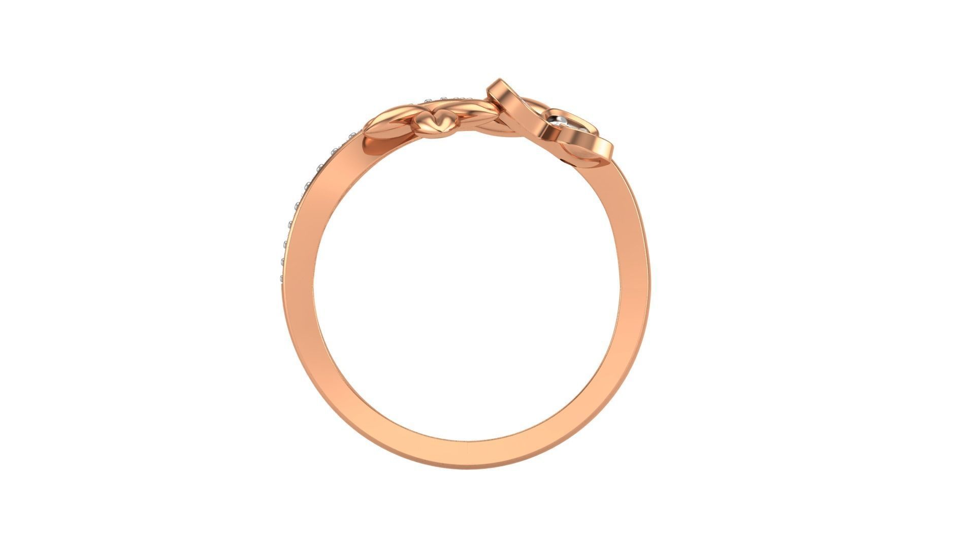 Flower Leaves Light Wt Ring 3dm stl obj mtl gltf glb render  3D print model_6