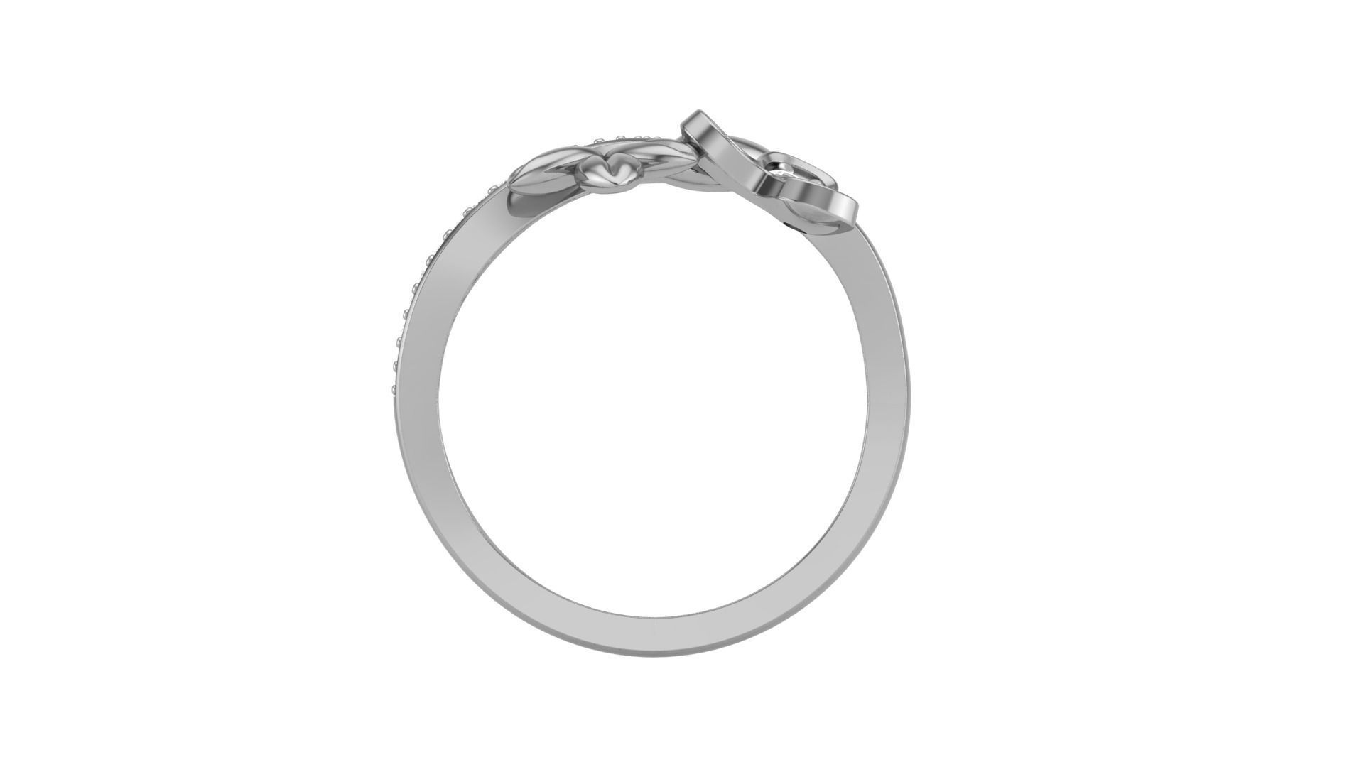 Flower Leaves Light Wt Ring 3dm stl obj mtl gltf glb render  3D print model_9