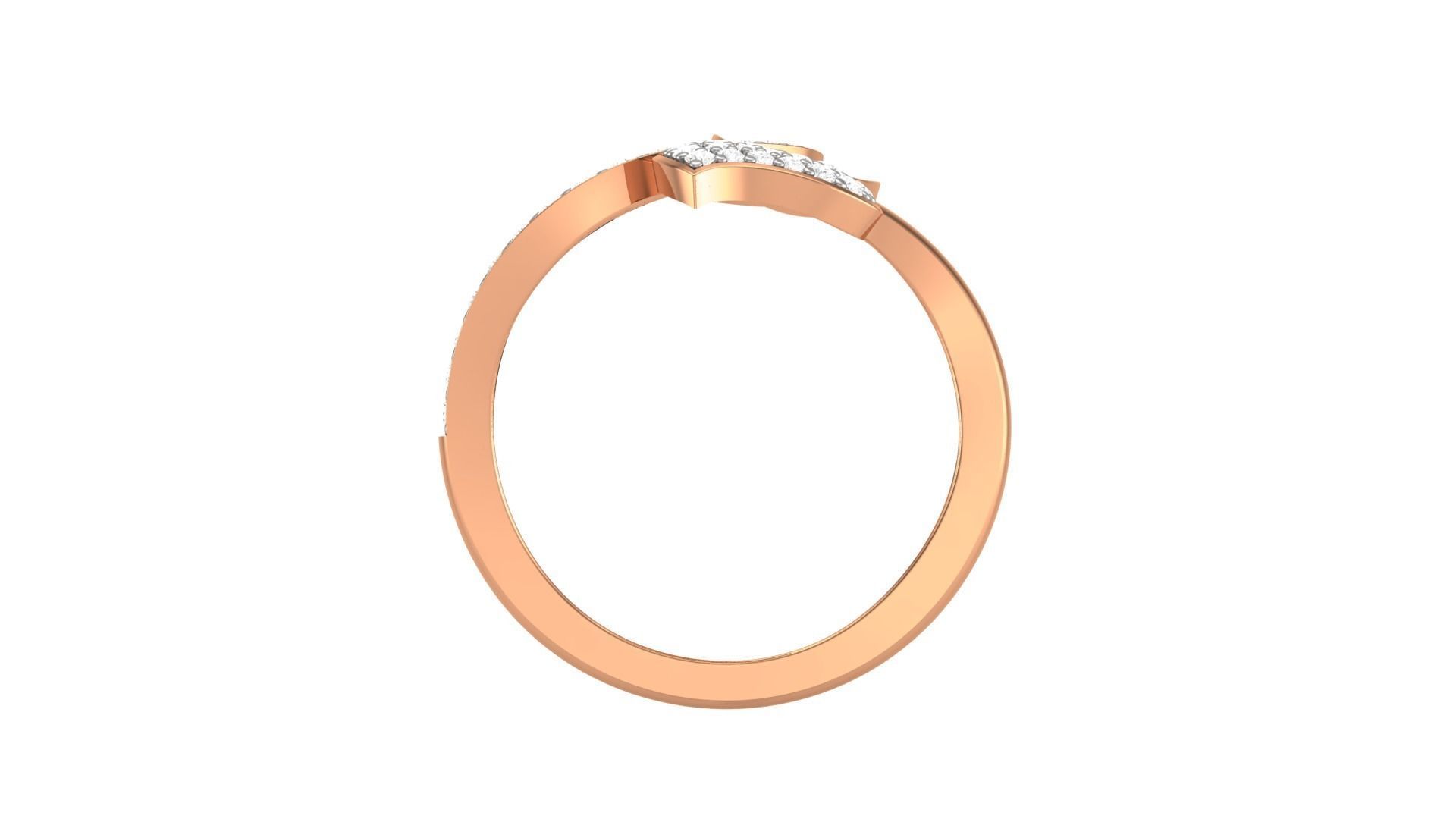 Heart Leaves Light Wt Ring 3dm stl obj mtl gltf glb render  3D print model_6