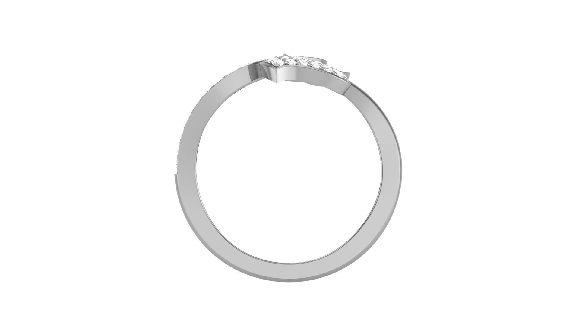 Heart Leaves Light Wt Ring 3dm stl obj mtl gltf glb render  3D print model_9