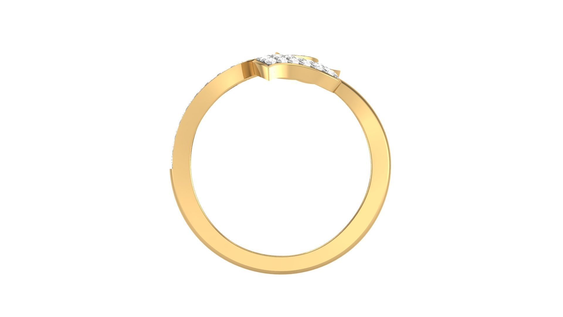 Heart Leaves Light Wt Ring 3dm stl obj mtl gltf glb render  3D print model_4