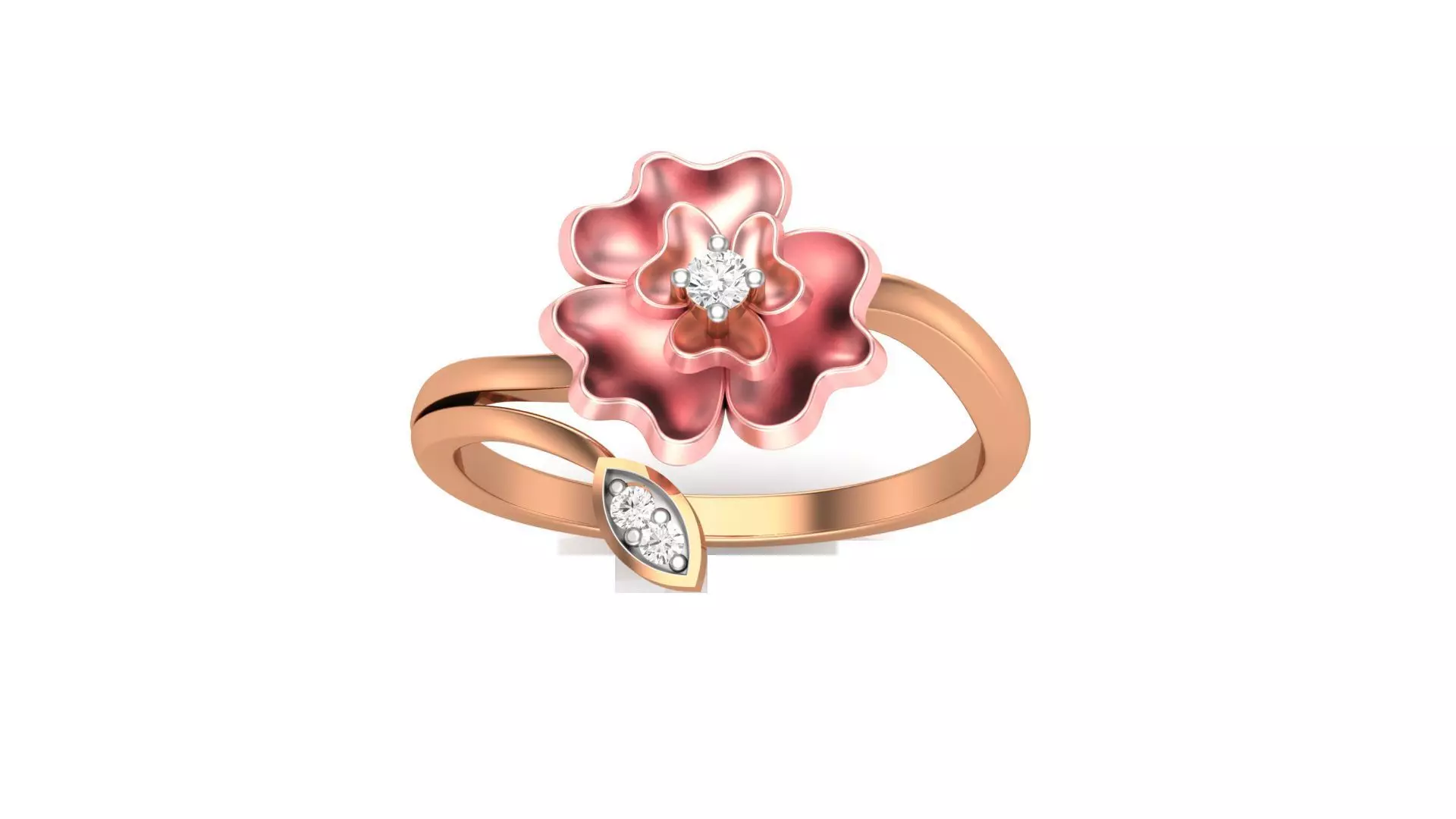 Flower Light Wt Ring 3dm stl obj mtl gltf glb render details 3D print model_0