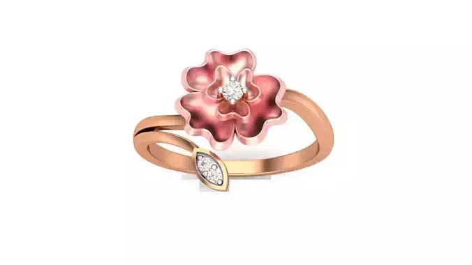 Flower Light Wt Ring 3dm stl obj mtl gltf glb render details 3D print model