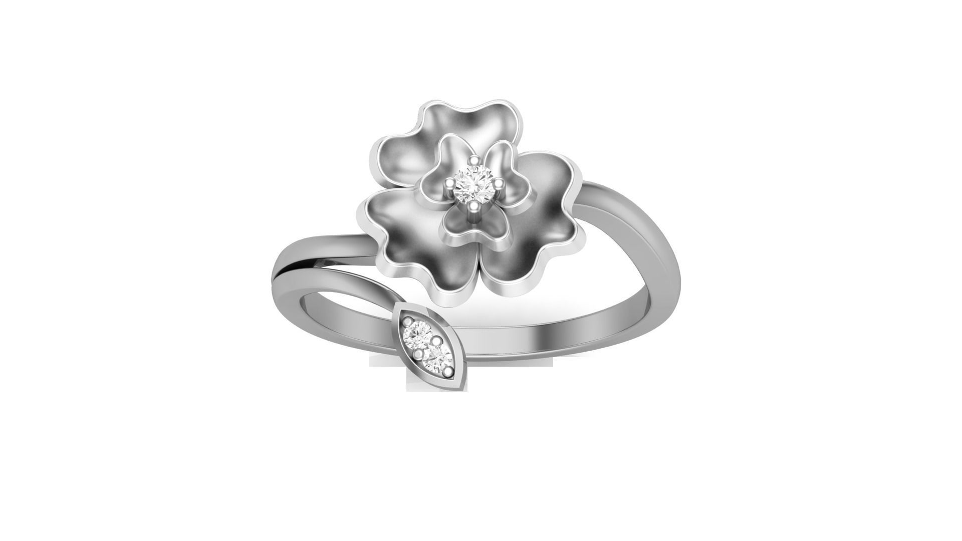 Flower Light Wt Ring 3dm stl obj mtl gltf glb render details 3D print model_8