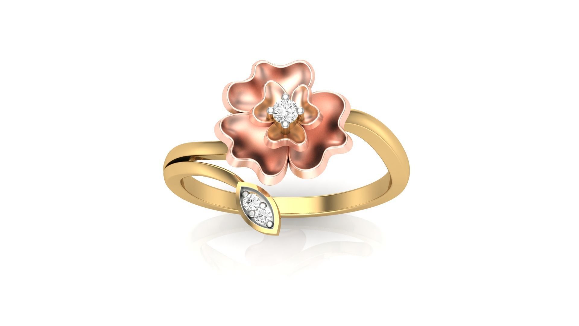 Flower Light Wt Ring 3dm stl obj mtl gltf glb render details 3D print model_3