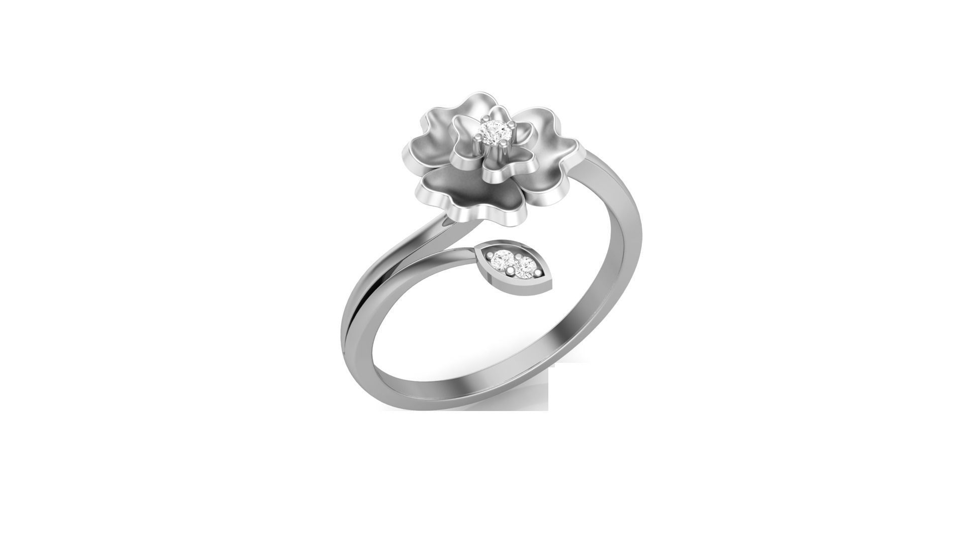 Flower Light Wt Ring 3dm stl obj mtl gltf glb render details 3D print model_7