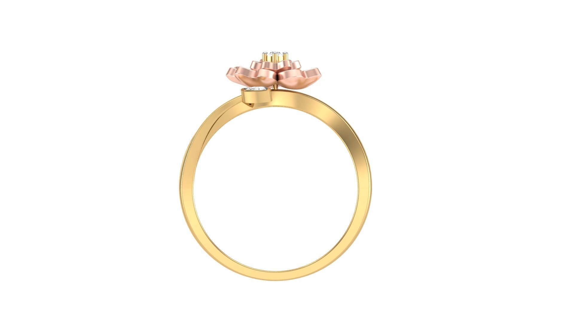 Flower Light Wt Ring 3dm stl obj mtl gltf glb render details 3D print model_4