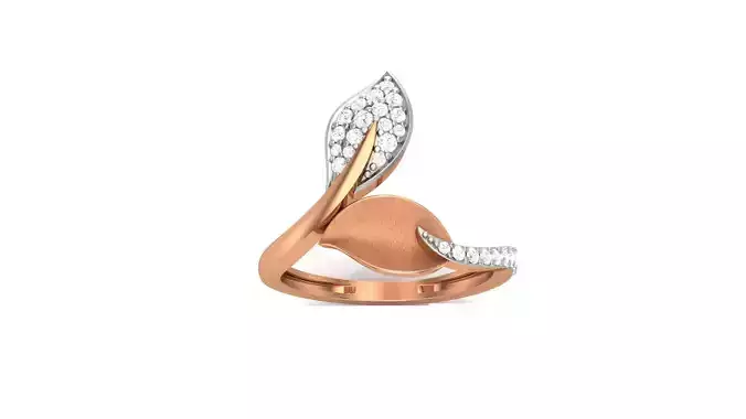 Leaves Light Wt Ring 3dm stl obj mtl gltf glb render details 3D print model