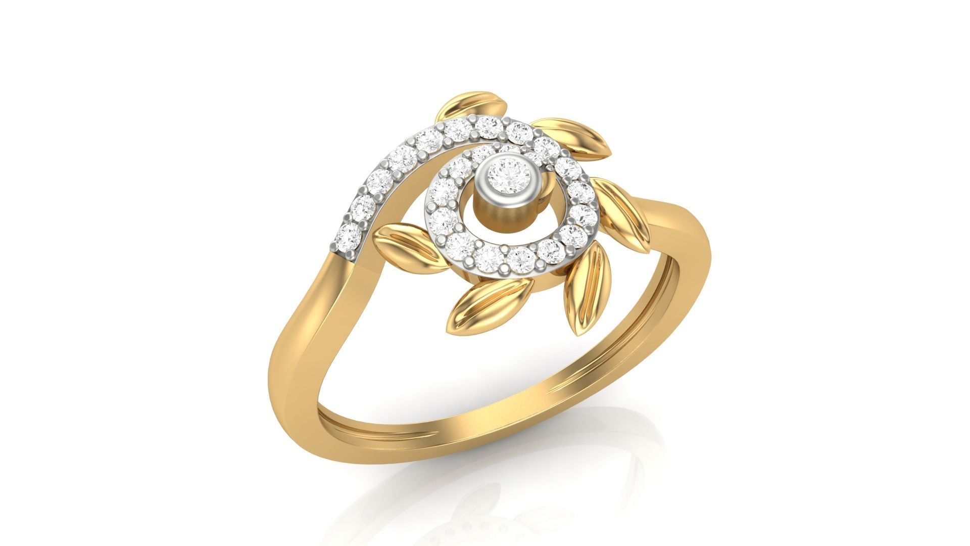 Flower Light Wt Ring 3dm stl obj mtl gltf glb render details 3D print model_2