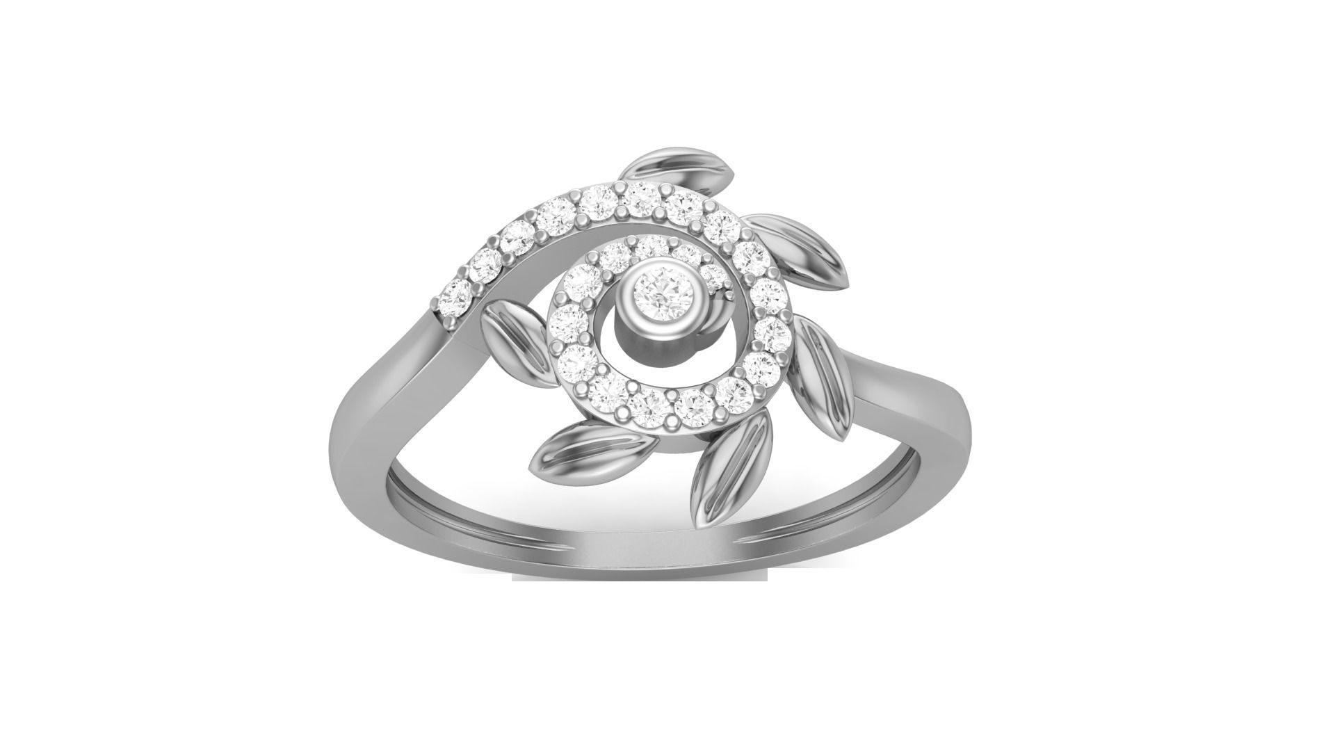 Flower Light Wt Ring 3dm stl obj mtl gltf glb render details 3D print model_8