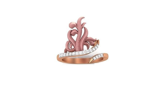 Vines Light Wt Ring 3dm stl obj mtl gltf glb render details 3D print model