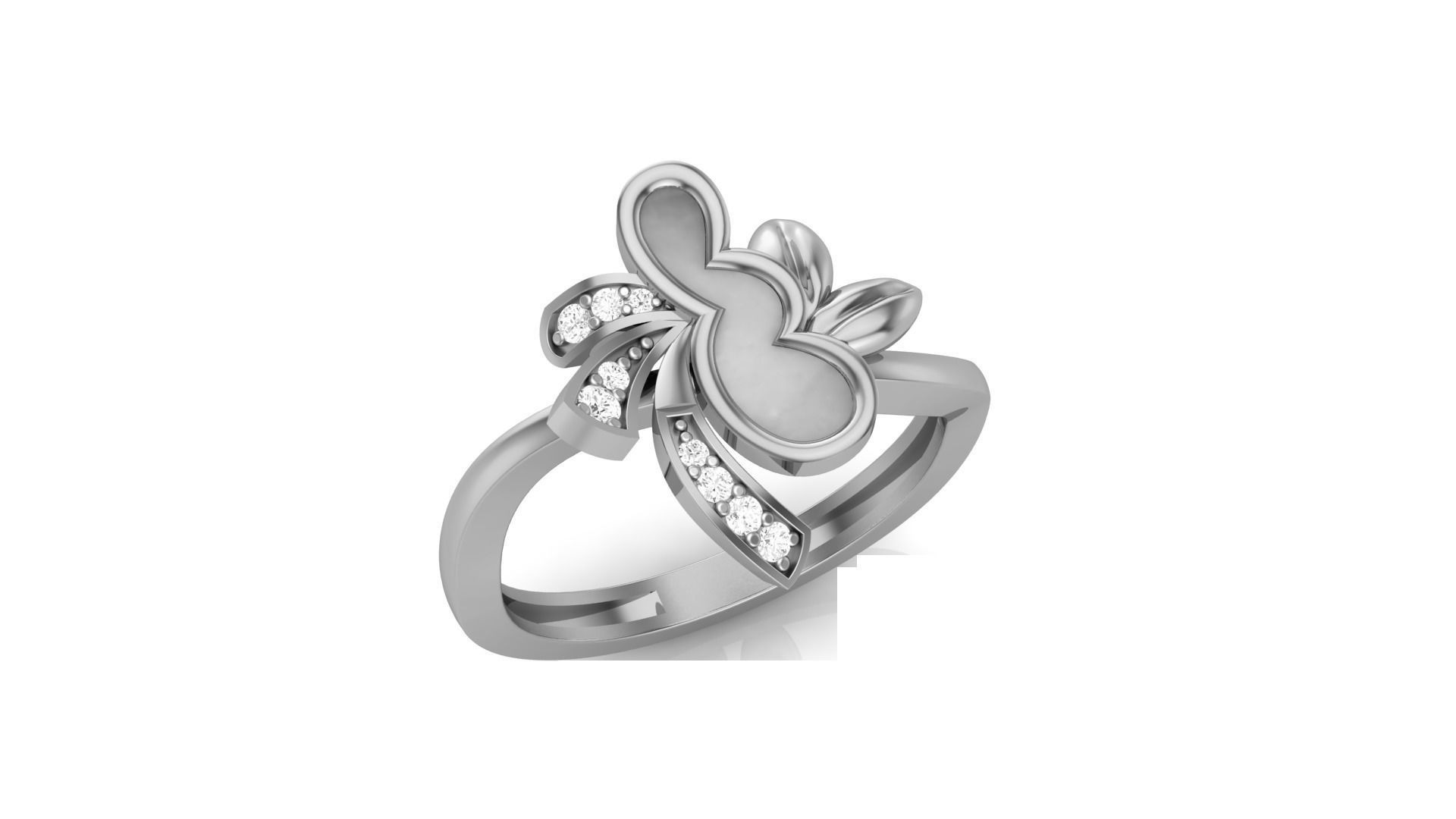 Flower Light Wt Ring 3dm stl obj mtl gltf glb render details 3D print model_7