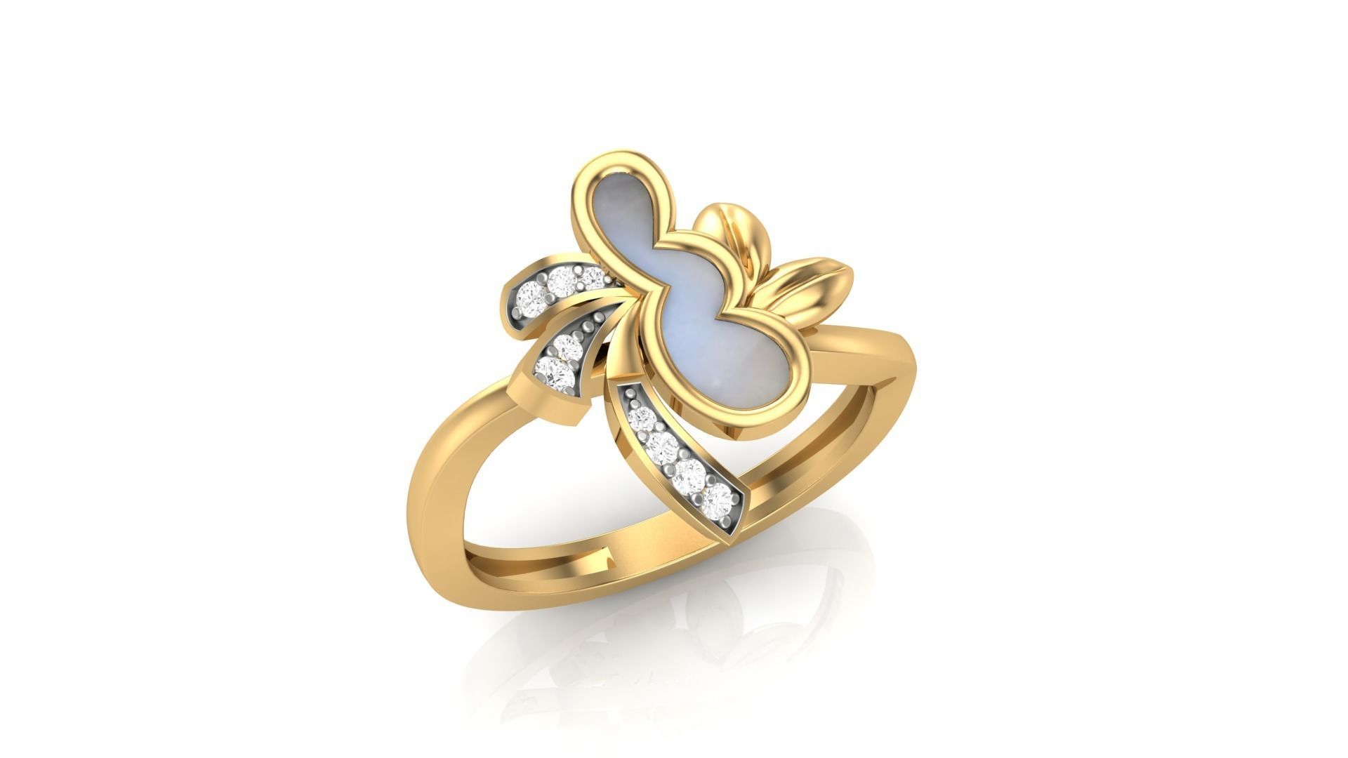 Flower Light Wt Ring 3dm stl obj mtl gltf glb render details 3D print model_2