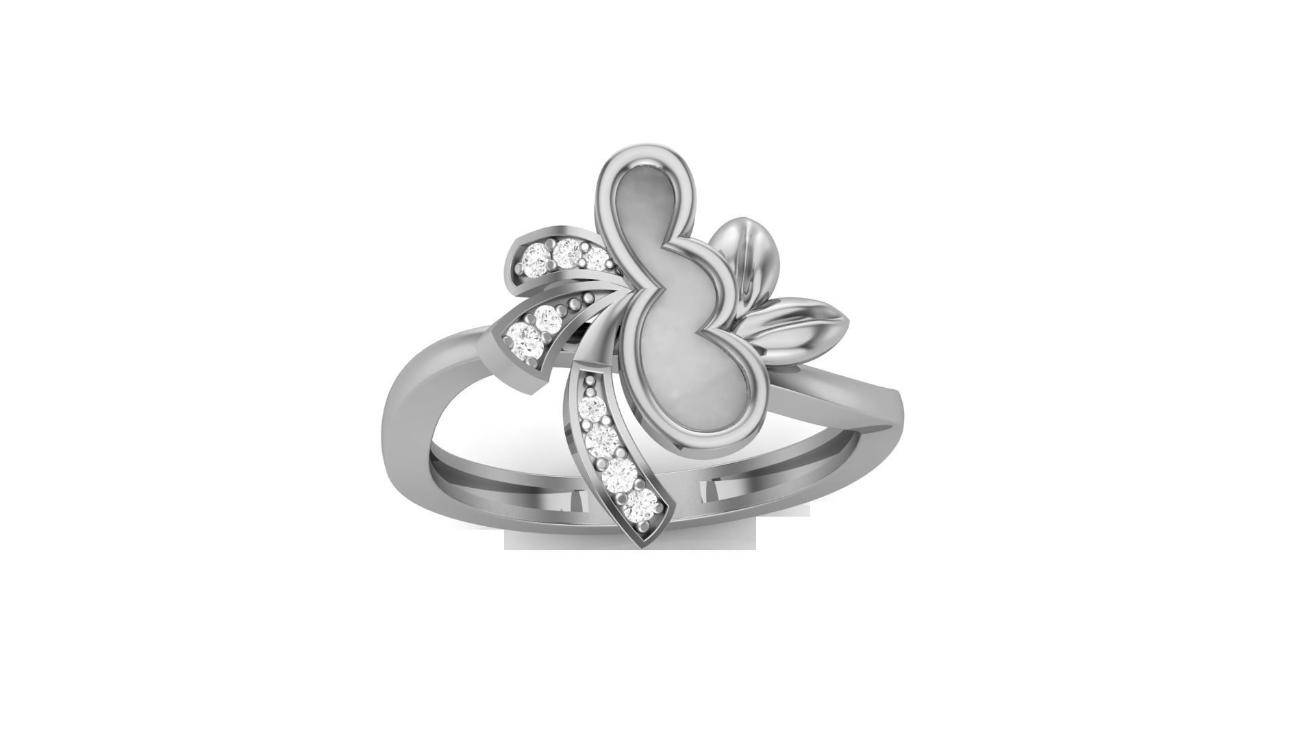 Flower Light Wt Ring 3dm stl obj mtl gltf glb render details 3D print model_8