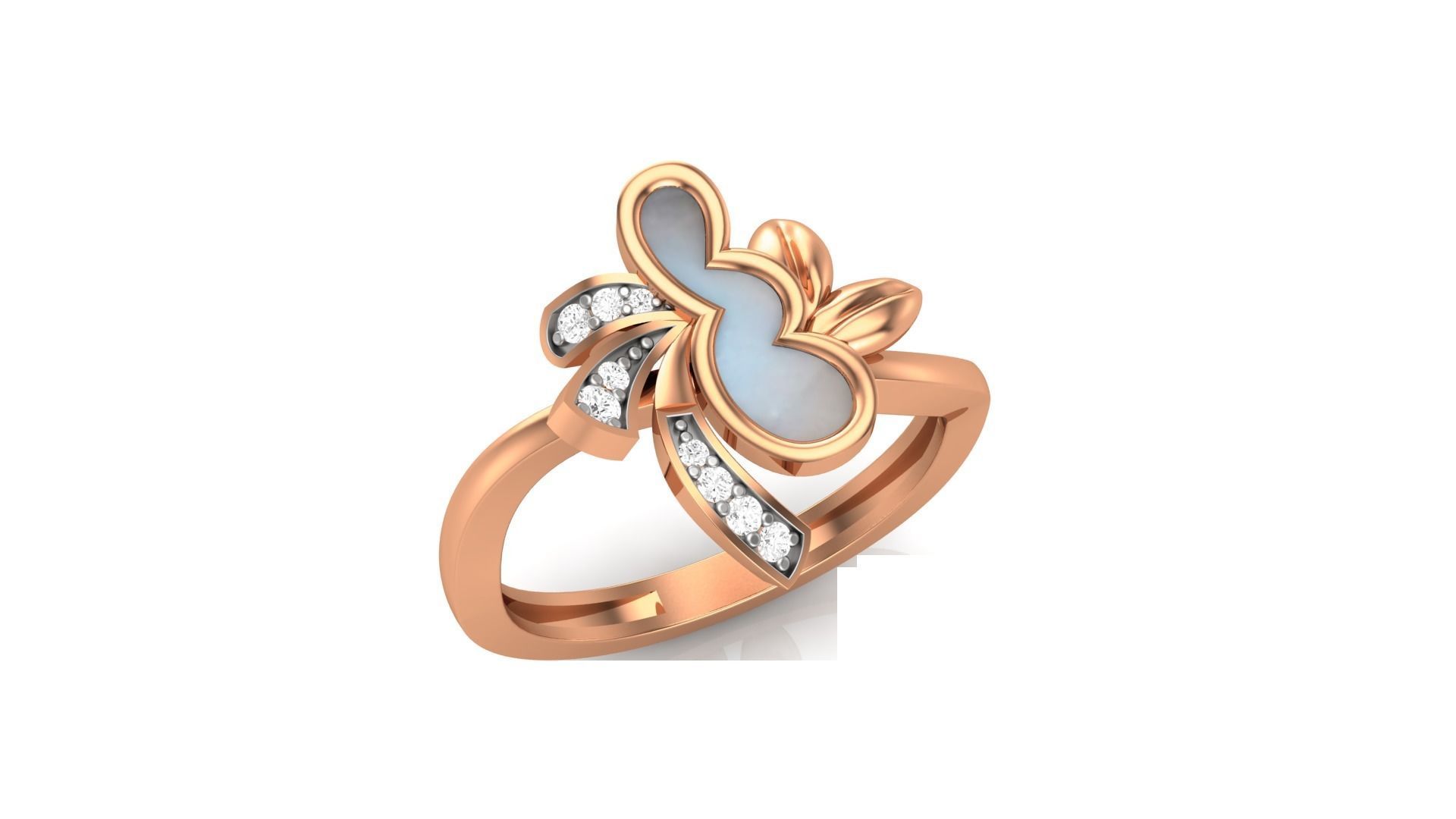 Flower Light Wt Ring 3dm stl obj mtl gltf glb render details 3D print model_5