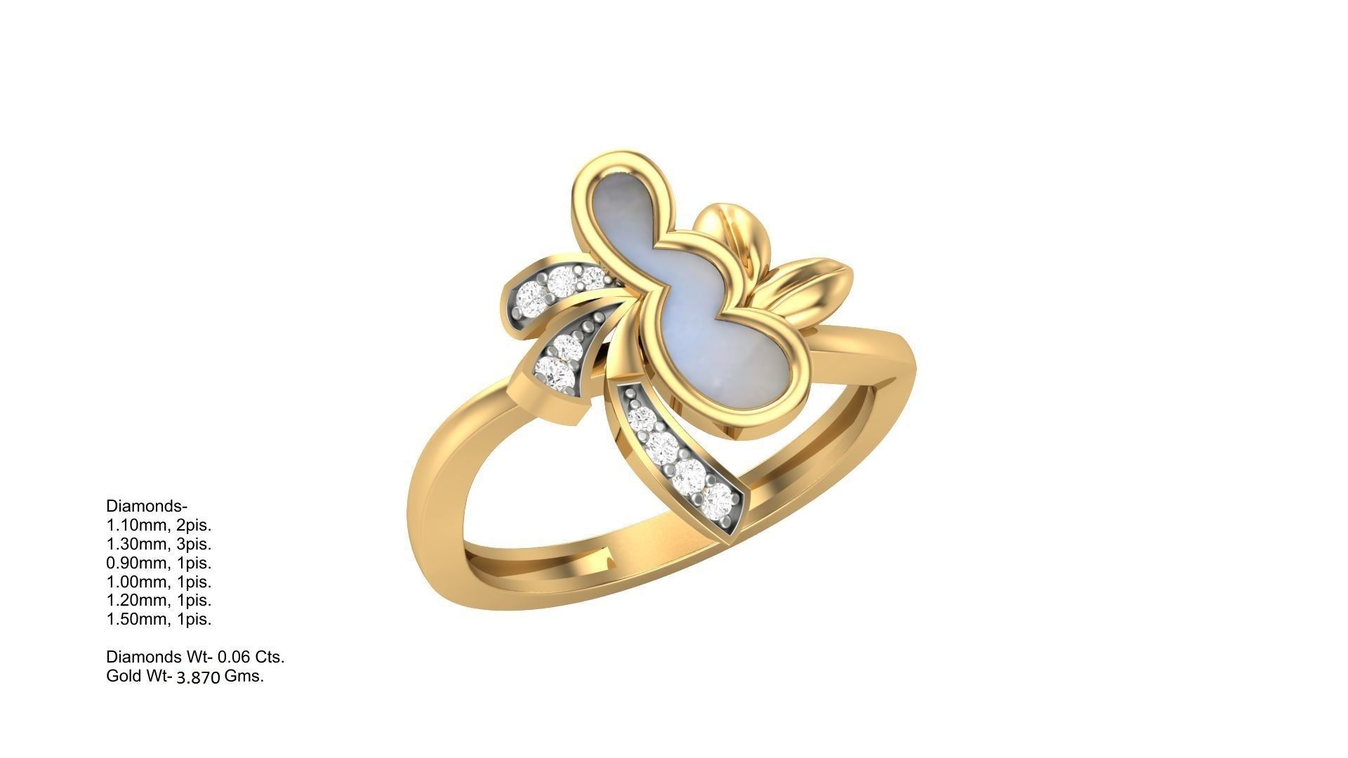 Flower Light Wt Ring 3dm stl obj mtl gltf glb render details 3D print model_1