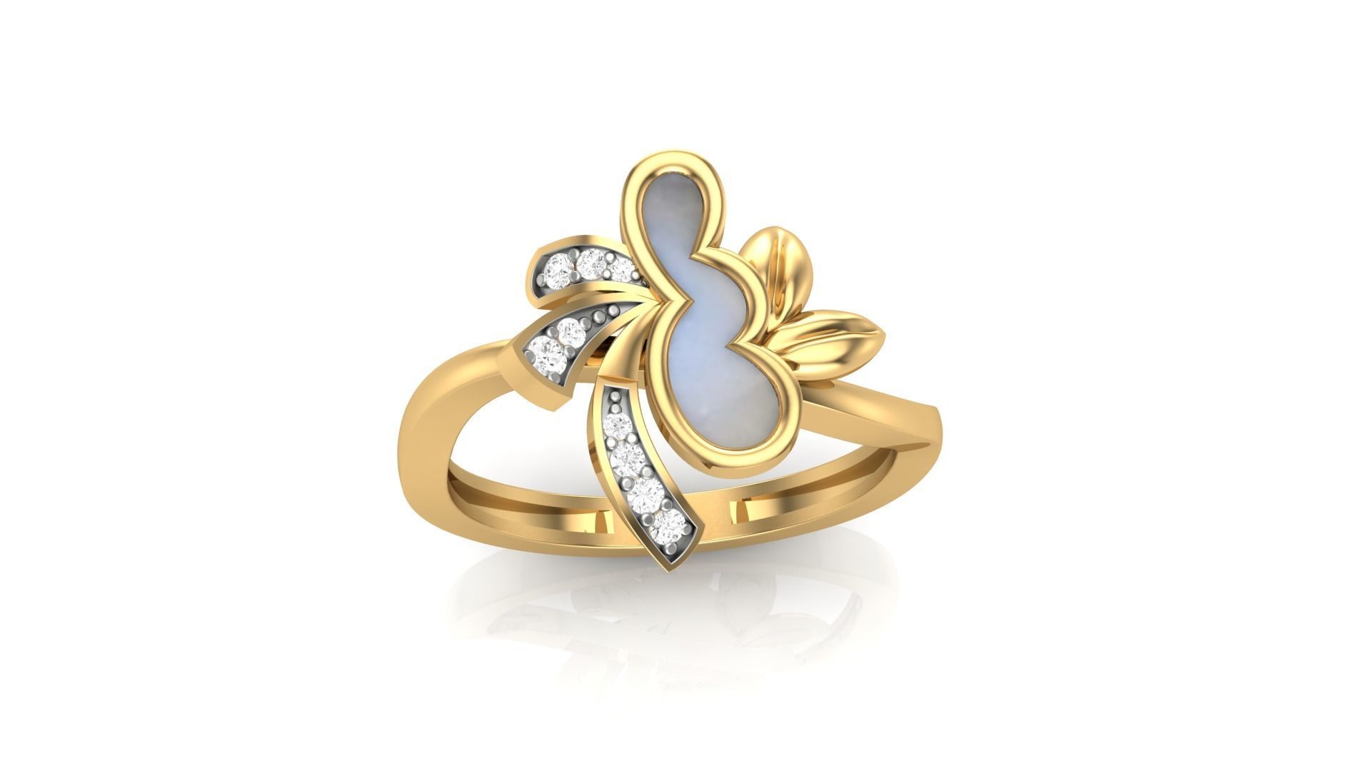 Flower Light Wt Ring 3dm stl obj mtl gltf glb render details 3D print model_3