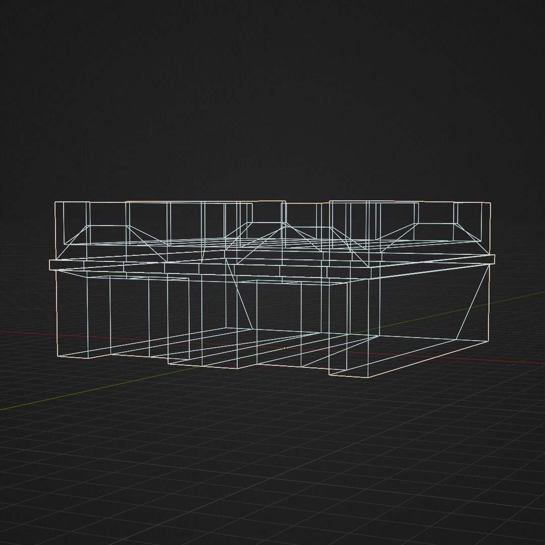 Restaurant Inspired By Los Pollos Hermanos Game Ready Low Poly Low-poly 3D model_5