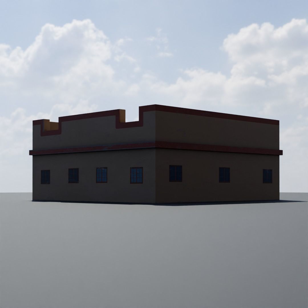 Restaurant Inspired By Los Pollos Hermanos Game Ready Low Poly Low-poly 3D model_3